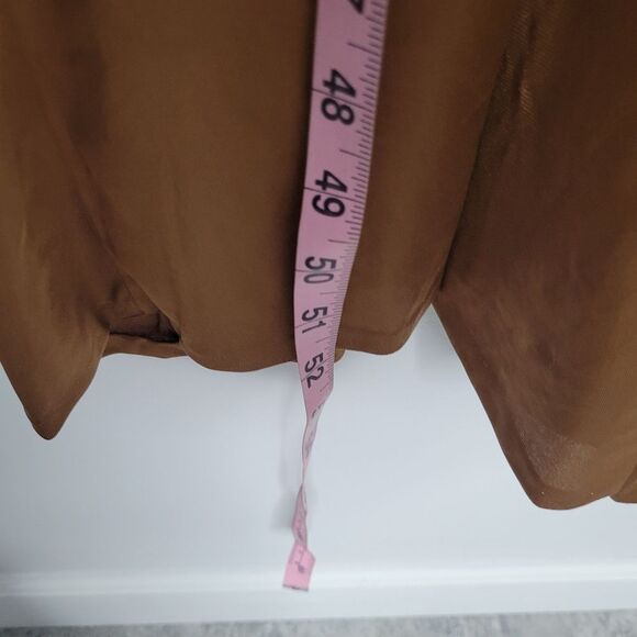 Annique brown vintage nylon old Hollywood pinup feminine boudoir slip dress S - Picture 7 of 7